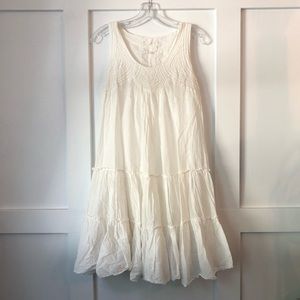 Vision De Reve Boho Cotton Embroidery Tiered Dress